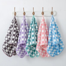 Coral Fleece Handdoek – Sneldrogend, Rasterweefsel, Ultra-absorberend, Zacht & Pluisvrij – Paars – Geschikt voor sportschool, zwembad en strand