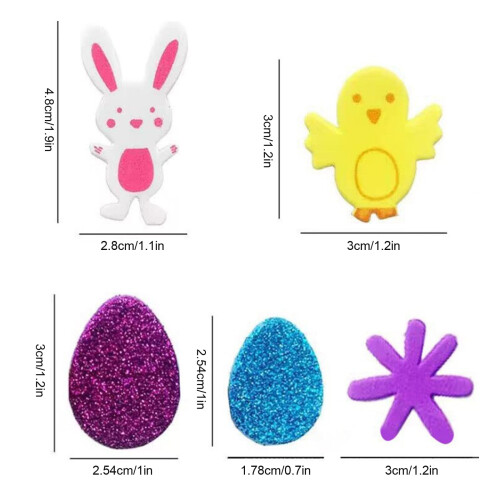 Påskehare-skumhobbysett med kyllinger og egg 1