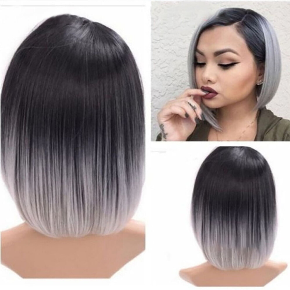 Unisex Wigs Short Straight Synthetic Hair Full Wigs For Women Natural Looking Heat