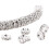 PH1000pcs 6 χιλιοστά χάντρες διαχωριστικού Rhinestone με επιμετάλλωση Sliver, κυματιστές 1