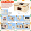 Σετ 4 ξύλινων παζλ, κιτ χειροτεχνίας DIY, ηχείο, ραδιόφωνο, γραμμόφωνο, προβολέας, 5