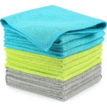 50 panni per la pulizia in microfibra (30x30 cm), morbidi, assorbenti, senza pelucchi, senza aloni, ideali per auto, casa, cucina e finestre.