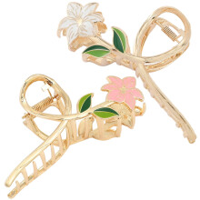 2 fermagli per capelli Lily in lega, eleganti e delicati, per uso quotidiano, accessori per capelli da donna