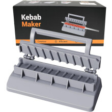 Grote kebabpers, grijze plastic kebabvorm, handmatige kebabmaker voor kofta en traditionele handgemaakte kebabs