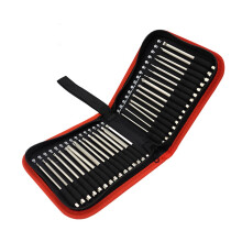 30 Pcs Screwdriver Bit Set Security Bit Set Long Screwdriver Bits Kit Slotted for Square Torx Bits with Pouch
