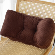 Coussin lombaire Yoloke en velours côtelé doux – Mousse à mémoire de forme ergonomique, respirant, non détachable, pour voiture, chaise de