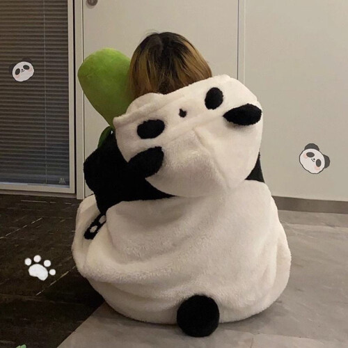 Unisex Πιτζάμα με Ζώα Panda Animal, Ζεστό Ολόσωμο με Κουκούλα για Ενήλικες 1