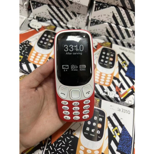 Celular Dual SIM 2G com tela de 2,4 polegadas e botões grandes, ideal para idosos.