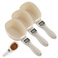 Lot de 3 cuillères doseuses numériques de haute précision (800 g/0,1 g) avec écran LCD et conversion grammes/onces/tasses/ml, idéales pour la