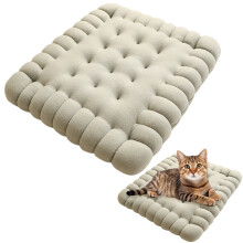 Kjeksformet meditasjonspute, firkantet gulvpute for stol, sofa, yoga – lyseblå, 15,7"x19,7"