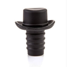 Bouchons de vin en silicone en forme de chapeau de cowboy - 1 pièce, accessoire de vin mignon, noir
