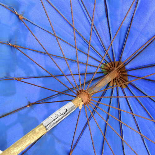 Mât de parasol argenté de rechange avec système de manivelle 2