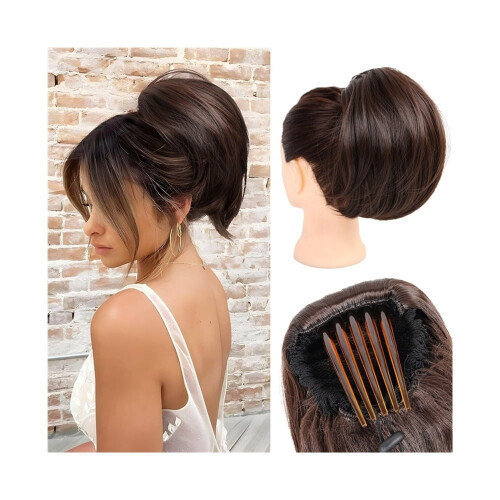 Syntetiskt hårknut Chignon Elastisk dragsko Hästsvans