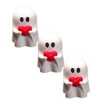 Lot de 3 figurines de fantômes d'Halloween – Décoration de table pour l'intérieur et l'extérieur, cadeaux amusants pour la famille et les