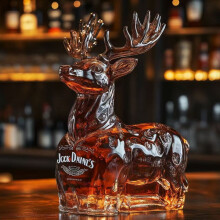 Carafe à vin en verre borosilicate de haute qualité en forme de cerf – Résistante à la chaleur, facile à nettoyer, cadeau de Noël et