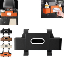 Verbeterde 3-in-1 auto-achterbank organizer met beker- en tissuehouders – compatibel met de meeste voertuigen