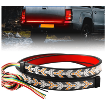 Arrow LED-Heckklappen-Lichtleisten-Set, Stroboskop-Bremslicht & sequenzieller Blinker (Rot/Gelb/Bernstein), flexibler 1-m-Streifen – kompatibel mit
