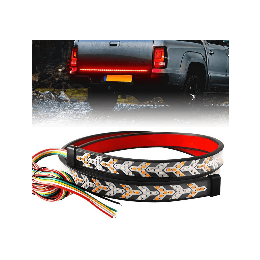 Arrow Led Tailgate Bar Kit, Strobe Brake & Sequential Turn Signal (/Amber/Yellow), Flexible 1M Strip Â Compatible With Trucks Light/Red/Amber 9555307514664