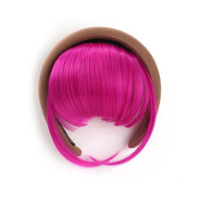 Afneembare hoofdband met pony, synthetisch haar, 1 stuk