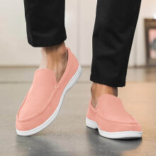 Mens Shoes,Loafers Suede Classic Flat Casual Comfortable Lightweight Men Loafers for Driving Wear,Shoes for Men,Z01 Pink,9