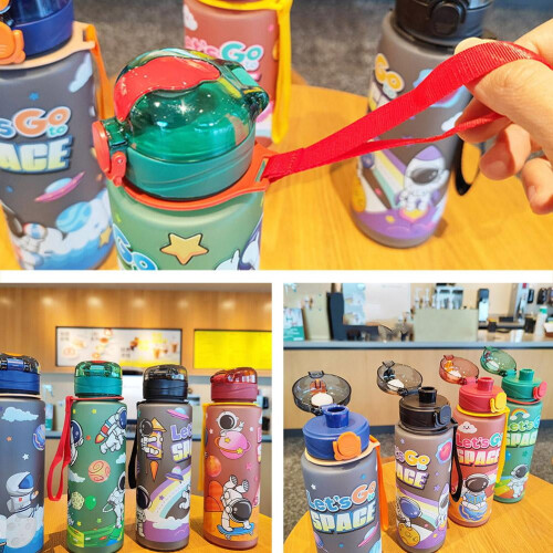 Cartoon Spaceman Plastic Water Bottles D7P0 1