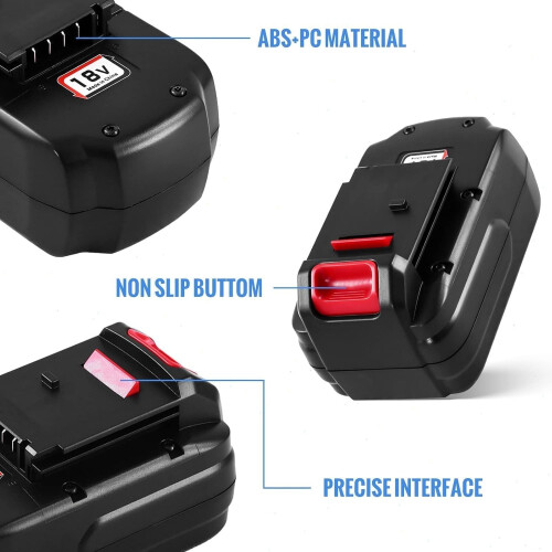 2Pack 18V 4.5Ah Replace Battery for Porter Cable PC18B 18-Volt Cordless Tools 2