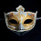 Venetiansk maskeradmask - Antik plast halvmask 2