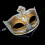 Venetiansk maskeradmask - Antik plast halvmask 4