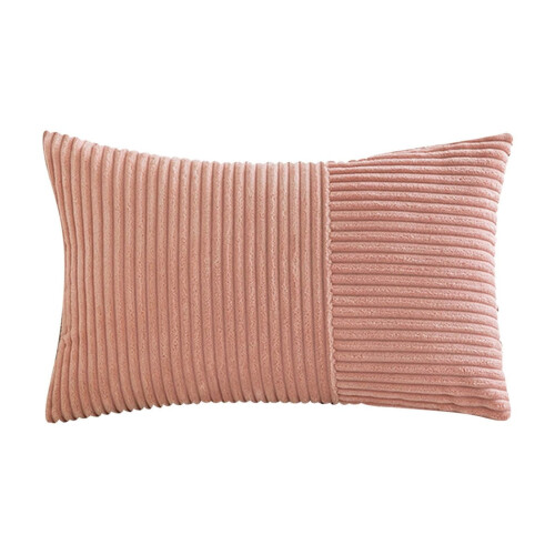 Corduroy gestreepte kussensloop in moderne effen kleur 1
