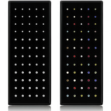 DESIGNICE Assorted Clear Cubic Zirconia 316L Stainless Steel 22G Nose Studs, 120