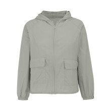 Women's Water Resistant Hooded Windbreaker Lightweight Packable Outdoor Jacket with Zippered Pockets