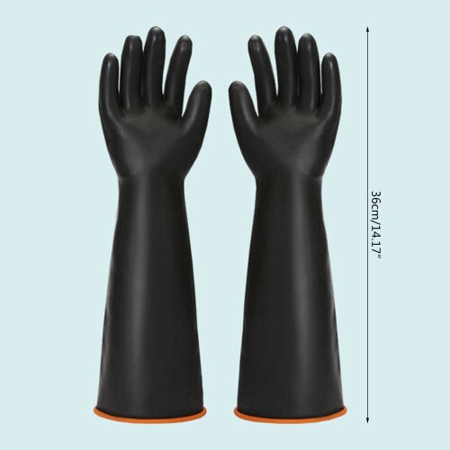 Gumené čistiace rukavice, vodeodolné, 35,5 cm 2