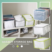 Organisateur de tiroir pliable pour sous-vêtements et chaussettes, blanc – Compatible avec les tiroirs standard