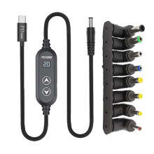 USB-C power supply 100W with 5V-20V adjustable output and 8