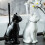 Scopa per WC e supporto con base in ceramica a forma di gatto (1 set) 3