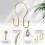 Goldene Doppel-Duschvorhanghaken – Metall, 12er-Pack 2