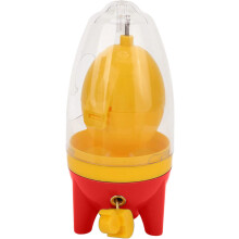Hand-Powered Egg Spinner for Yolk & White Separation, Portable Golden Egg Maker, Manual Scrambler & Homogenizer (Red)