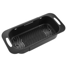 Passoire extensible pour évier – Laver les légumes et les fruits, égoutter les pâtes, sécher la vaisselle – Réglable et pliable |