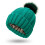 Damen-Wintermütze mit Bommel, warm, grün 2