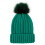 Damen-Wintermütze mit Bommel, warm, grün 3