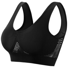 Apepal Plus Size Women's Wirefree Sports Bh, Sømløs Helfigurs Camisole til Yoga, Løb og Jogging – Sort, 5X, Kompatibel med komfort hele dagen