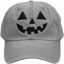 Unisex jesenná halloweenska baseballová čiapka s tekvicovou tvárou, nastaviteľná strašidelná čiapka s vyšívaným tekvicovým lucernom
