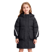 Giacca imbottita in piuma per bambini, lunghezza al ginocchio: cappotto antivento imbottito in piuma, bianco, caldo capospalla invernale per bambini,