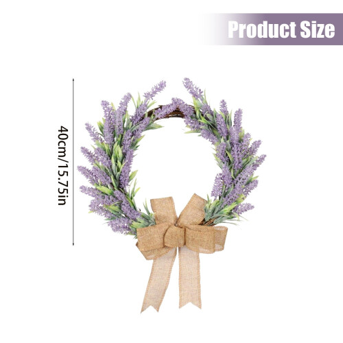 Coroană artificială cu fundă, 30 cm 2