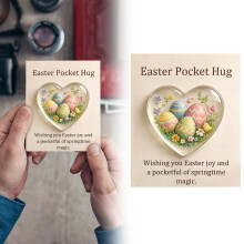 Pocket Hug Heart Token with Greeting Card, Geek Pocket Hug, Mini Card, Nerdy Gift for Gamers & Tech Enthusiasts, Ideal for Pop Culture Fans