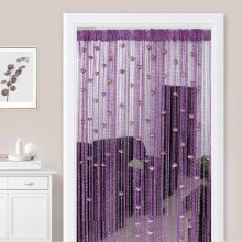 Rose Thread Door Curtain, 39x78 Inch String Curtain with Roses – Room Divider & Home Decor, Compatible with Standard Door Frames