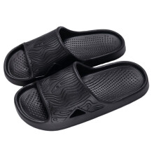 Pantuflas para mujer, hombre y verano, suela gruesa, para interiores, no para ocio, baño, suela suave, pantuflas para mujer, negro, 8.5