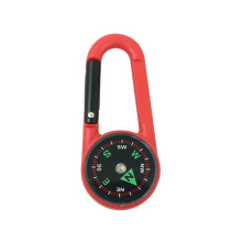 Compás beag déthaobhach lasmuigh le carabiner agus