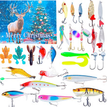 Calendrier de l'Avent de leurres de pêche – Appâts durs et souples, spinnerbaits, grenouilles, détails réalistes