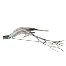 8PC Shrimp Luminous Bait Set with Rotating Beads and Artificial Glow for Saltwater and Freshwater Fishing